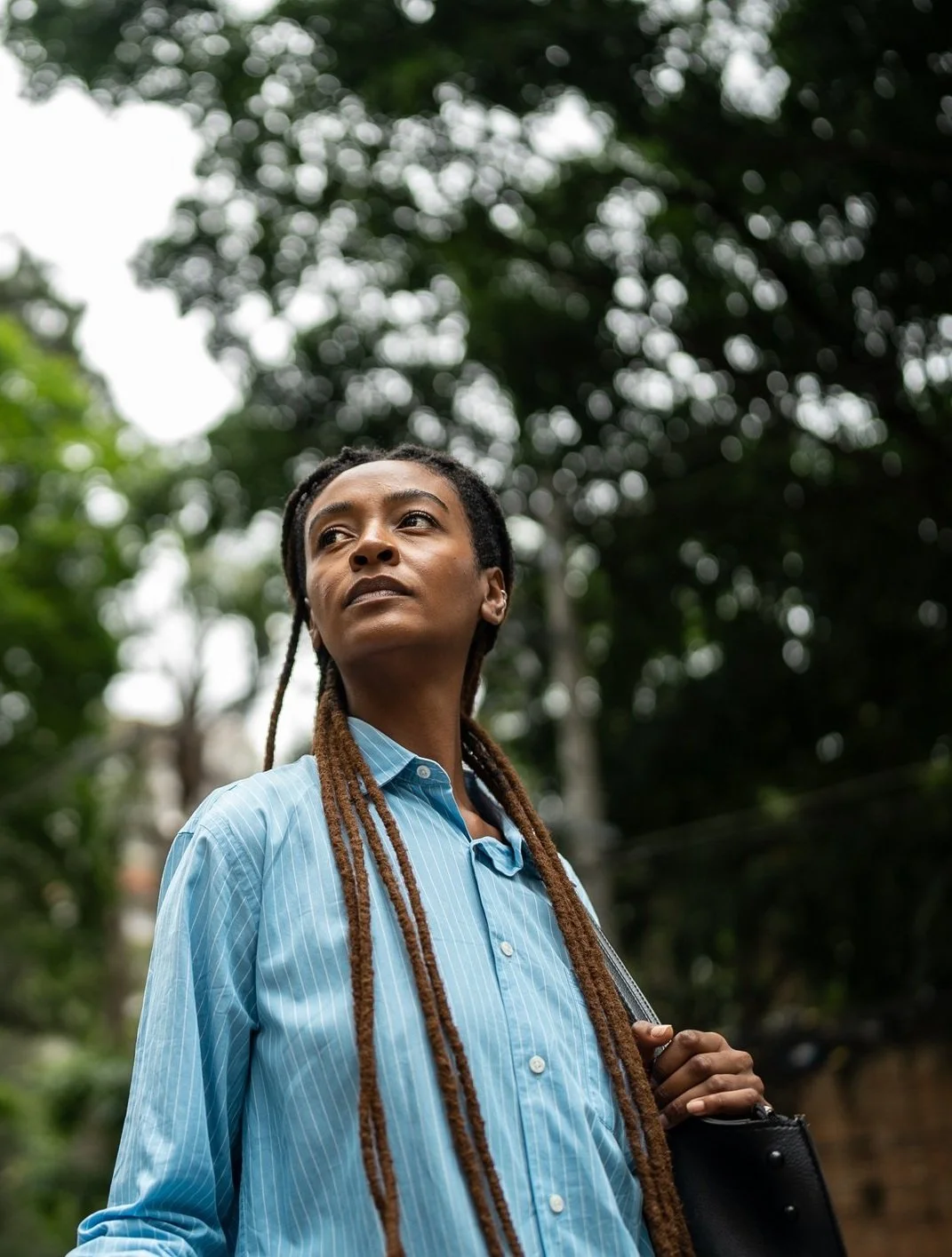 Person looking at a path ahead